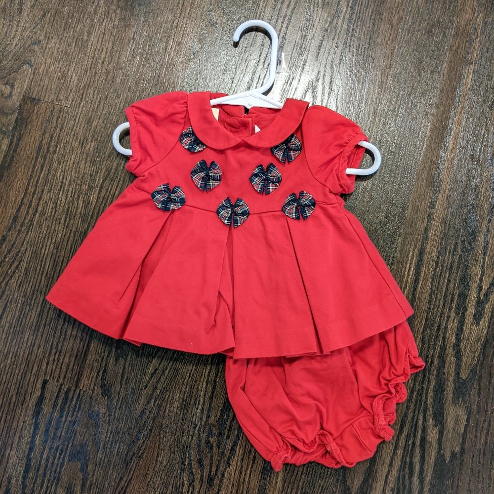 Red Dress and Bloomer Set